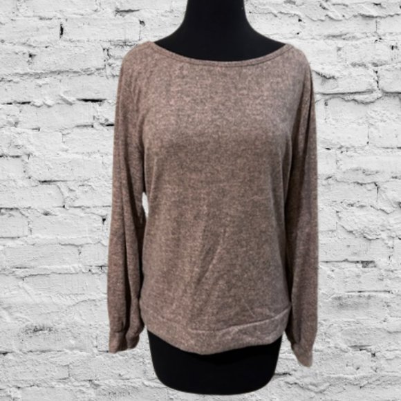Tops - Purple Heathered Long Sleeve Top